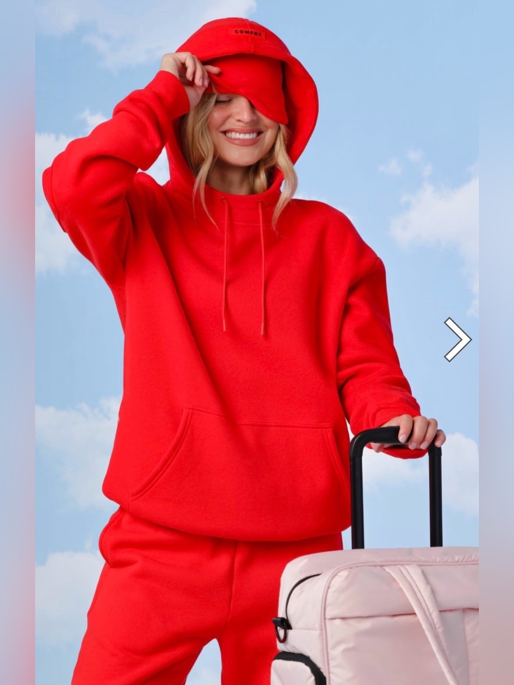 Comfrt Mode Travel SET- Hoodie & Sweatpants- Crimson - Sz Medium OVERSIZED